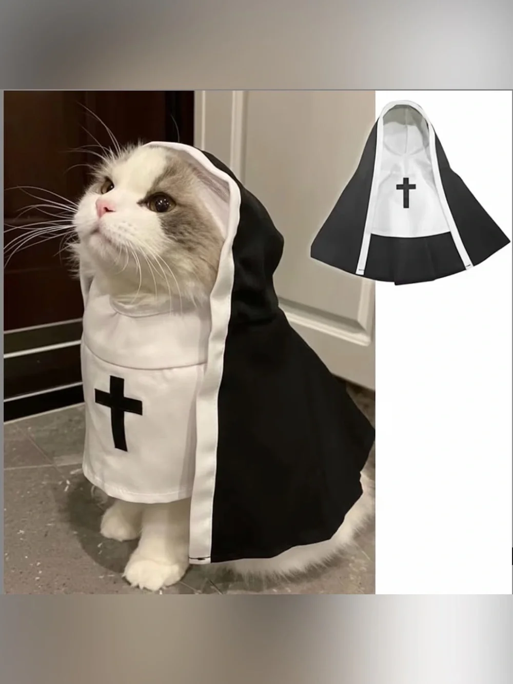 ⛪️ NWT Nun Costume for Cats ⛪️